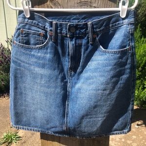 Levi Mid Thigh Jean Skirt
